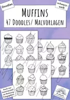 Vorschau - Mal- und Bastelvorlagen - Cliparts/ Doodles/ Malvorlage: Muffins - Deckblatt