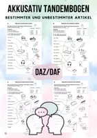 Vorschau - Arbeitsblätter - Akkusativ Tandembogen (DaZ/DaF) - Deckblatt