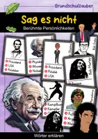 Vorschau - Spiele - Sag es nicht! Berühmte Persönlichkeiten - Wörter erklären - Deckblatt