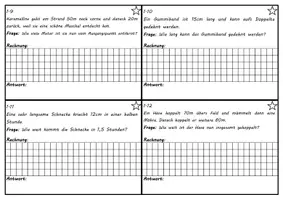 Vorschau - Arbeitsblätter - Sachaufgaben zu Längen (cm, m, km) - 3-fach differenziert - Seite 2
