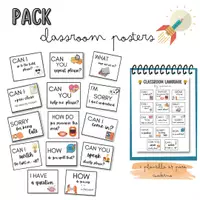 Vorschau - Poster - Classroom language posters. KLASSENZIMMERSPRACHENPOSTER - Deckblatt