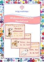 Vorschau - Anderer Materialtyp - Willkommenskärtchen Hundeklasse Gruß Grußkarte - Deckblatt