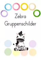 Vorschau - Anderer Materialtyp - Gruppenschilder Zebra - watercolor - Deckblatt