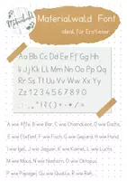 Vorschau - selbst erstellte Schriftarten - Materialwaldfont - Deckblatt