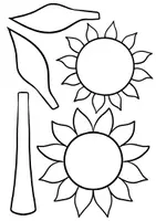 Vorschau - Mal- und Bastelvorlagen - Sonnenblumen Bastelvorlagen für den Herbst 🌻 - Seite 1