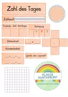 Vorschau - Arbeitsblätter - Zahl des Tages - Zahlenraum 100 / 1000 - Deckblatt