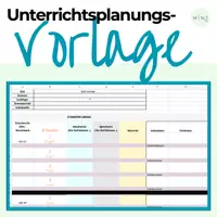 Vorschau - Lehrpläne/Lehrermaterial - Excel Vorlage zur Unterrichtsplanung - Seite 1