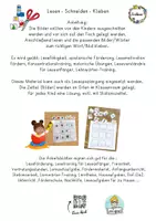 Vorschau - Arbeitsblätter - Kostenlos.Lesen-Schneiden-Kleben. Leseförderung, Lesetraining 1.Klasse, DaZ, DaF Sommer - Seite 3