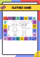 anteprima - Materiale di supporto/inclusione - clothes board game in english - Pagina di copertina