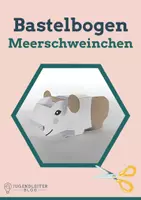 Vorschau - Mal- und Bastelvorlagen - Bastelbogen für Kinder: Meerschweinchen - Deckblatt