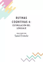 Vista previa - Hojas de trabajo - RUTINAS COGNITIVAS 4: ESTIMULACIÓN DEL LENGUAJE - Portada
