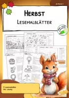 Vorschau - Arbeitsblätter - Herbst - Lesemalblatt ab Klasse 2 - Deckblatt