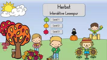 Vorschau - Fördermaterial/Inklusion - Herbst - Interaktive Lesespur - 3fach differenziert - Seite 2