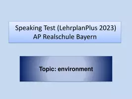 Vorschau - Stundenentwürfe - Speaking test training LPplus environment + KI - Seite 1