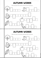 Vorschau - Arbeitsblätter - My Autumn Mini Booklet | Vocabulary #herbstbeieduki - Seite 3