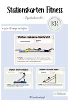 Vorschau - Stationenlernen - Stationskarten - Sportunterricht - Fitness - Deckblatt