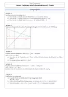 Vorschau - Arbeitsblätter - Zusammenfassung Funktionsarten (Lineare Funktionen, Quadratische Funktionen, Potenzfunktionen, Polynomfunktionen, Exponentialfunktionen) - Seite 1