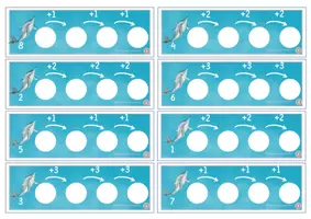 Vista previa - Refuerzo / NEE / Materiales de apoyo - ANIMALES MARINOS - ABN: Series de sumas y restas - Cálculo Marino - página 2
