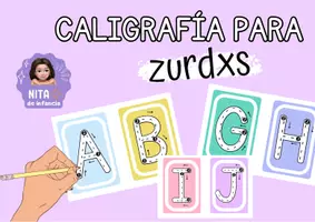 Vista previa - Hojas de trabajo - Caligrafía para Zurdos - Escritura de mayúsculas - página 1