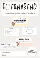 Vorschau - Präsentationen/Tafelbilder - Elternabend - Präsentation für den ersten Elternabend (nur als PDF-Datei) - Deckblatt
