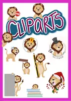 Aperçu - Cliparts/Visuels - Cliparts: lions pour tous les besoins - Page de couverture
