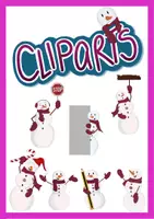 Aperçu - Cliparts/Visuels - Cliparts: bonhommes de neige - Page de couverture