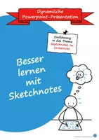 Vorschau - Präsentationen/Tafelbilder - Präsentation "Besser lernen mit Sketchnotes" - Deckblatt
