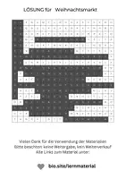 Vorschau - Arbeitsblätter - Weihnachtsmarkt, Suchsel, einfach, Wortgitter, Buchstabensalat, Buchstabengitter, Wortsuchrätsel, Wortsuche, Worträtsel, Wortsuchsel, Wörtersuche, Suchrätsel - Seite 2