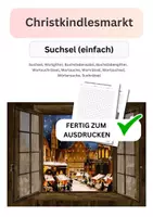 Vorschau - Arbeitsblätter - Christkindlesmarkt, Suchsel, einfach, Wortgitter, Buchstabensalat, Buchstabengitter, Wortsuchrätsel, Wortsuche, Worträtsel, Wortsuchsel, Wörtersuche, Suchrätsel - Deckblatt