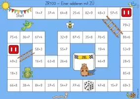 Vorschau - Spiele - Rechenspiel ZR100 - Einer addieren und subtrahieren mit ZÜ - differenziert - Seite 3