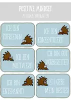 Vorschau - Anderer Materialtyp - Mutmacher/Affirmationen/Motivation Igel-Bildkarten - Seite 2