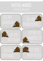 Vorschau - Anderer Materialtyp - Mutmacher/Affirmationen/Motivation Igel-Bildkarten - Seite 3