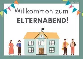 Vorschau - Poster - Willkommen zum ELTERNABEND - Schild - Seite 1