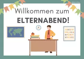Vorschau - Poster - Willkommen zum ELTERNABEND - Schild - Seite 2