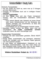 Vorschau - Mal- und Bastelvorlagen - Fensterbilder: Verrückte Katzen - Seite 1