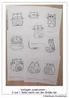 Vorschau - Mal- und Bastelvorlagen - Fensterbilder: Verrückte Katzen - Seite 2