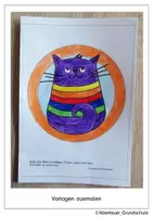 Vorschau - Mal- und Bastelvorlagen - Fensterbilder: Verrückte Katzen - Seite 3