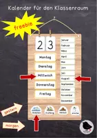 Vorschau - Poster - Kalender für den Klassenraum - freebie - Deckblatt