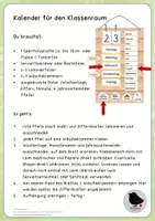 Vorschau - Poster - Kalender für den Klassenraum - freebie - Seite 1