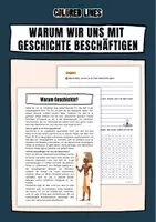 Vorschau - Arbeitsblätter - Warum wir uns mit Geschichte beschäftigen - Deckblatt