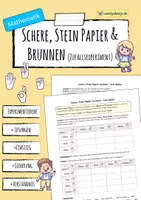 Vorschau - Arbeitsblätter - Schere, Stein, Papier & Brunnen - WAHRSCHEINLICHKEIT - Deckblatt