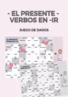 Vorschau - Stationenlernen - El Presente - Verbos en -IR - Juego de dados - Deckblatt