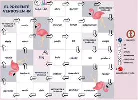 Vorschau - Stationenlernen - El Presente - Verbos en -IR - Juego de dados - Seite 1
