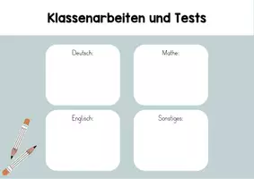 Vorschau - Poster - Tafelkalender - Wichtige Termine - Klassenarbeiten und Tests - Seite 2