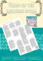 Vorschau - Arbeitsblätter - American Dream - key terms and concepts - Deckblatt