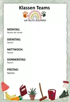 Vorschau - Poster - Klassen Teams / Dienste - bearbeitbare Vorlage - Seite 1