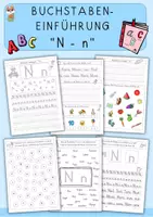 Vorschau - Arbeitsblätter - Buchstabe N, Buchstabeneinführung - Deckblatt