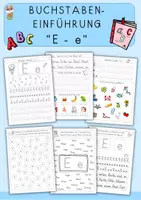 Vorschau - Arbeitsblätter - Buchstabe E, Buchstabeneinführung - Deckblatt