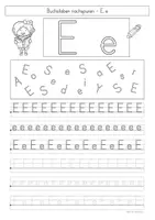 Vorschau - Arbeitsblätter - Buchstabe E, Buchstabeneinführung - Seite 2