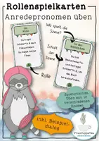 Vorschau - Spiele - Rollenspielkarten Anredepronomen üben FrauCuppaTea - Deckblatt